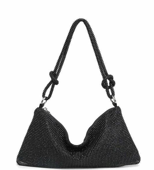 Vendor-unknown Stefani Black Rhinestone Bag