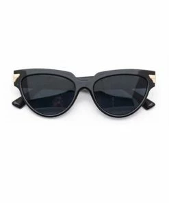 Vendor-unknown JUST IN Bernie Black Retro Cat Eye Sunglasses