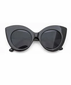 Vendor-unknown Byron Black Iconic Cat Eye Retro Sunglasses