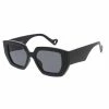 Vendor-unknown Torrie Black Matte Large Hexagonal Chunky Sunglasses JUST IN